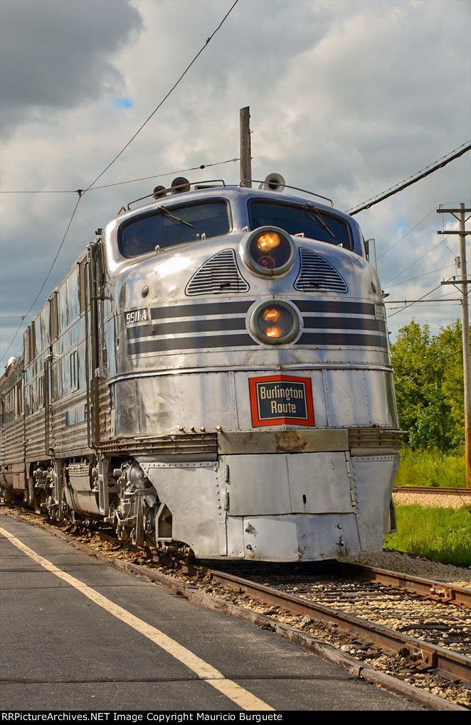 CBQ E5A Locomotive Nebraska Zephyr